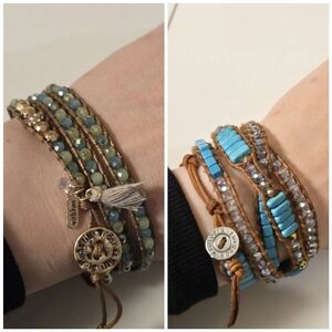 Victoria Emerson Turquoise Howlite Wrap Bracelet, Lonna & Lilly Bracelet Bundle